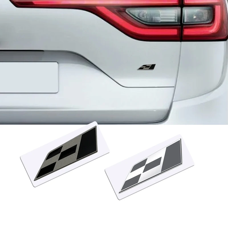 Metal 3D Race Flag Front Grille Sticker Car Rear Trunk Body Emblem Badge for Seat Leon 300 Altea Ibiza Toledo Cordoba cupra