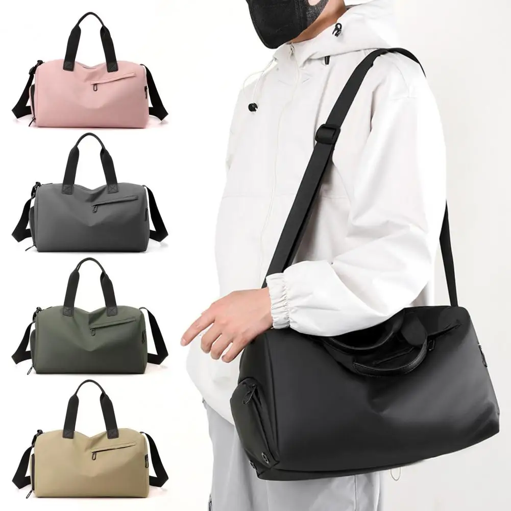 Waterproof Gym Bag Duffle Bag with Shoe Compartment Wet Pocket Gym Tote Crossbody Duffel Travel Fitness Workout Short Trips
