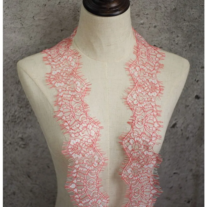 

30M, High-quality Two-color Embroidered Lace Eyelashes Decal Fabric DIY Clothing, Wedding Dress Decoration Accessories