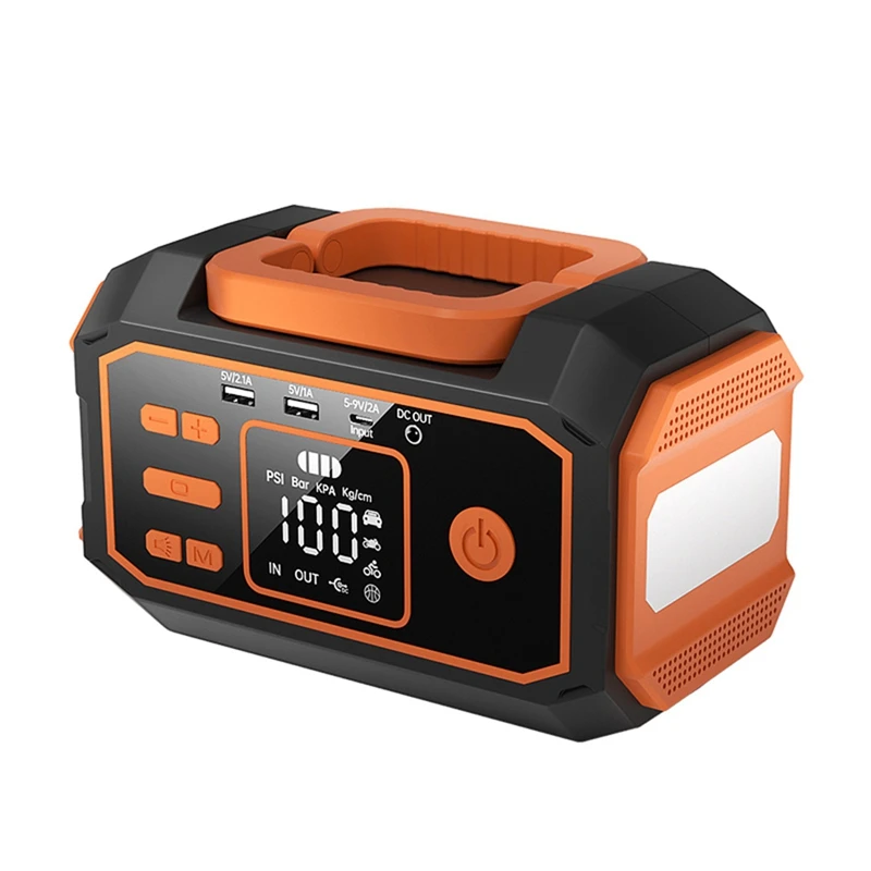 

Car Jump Starter Air Inflation Portable Charging Pump All-In-One Machine Car Battery Power Bank Charger Air Pump