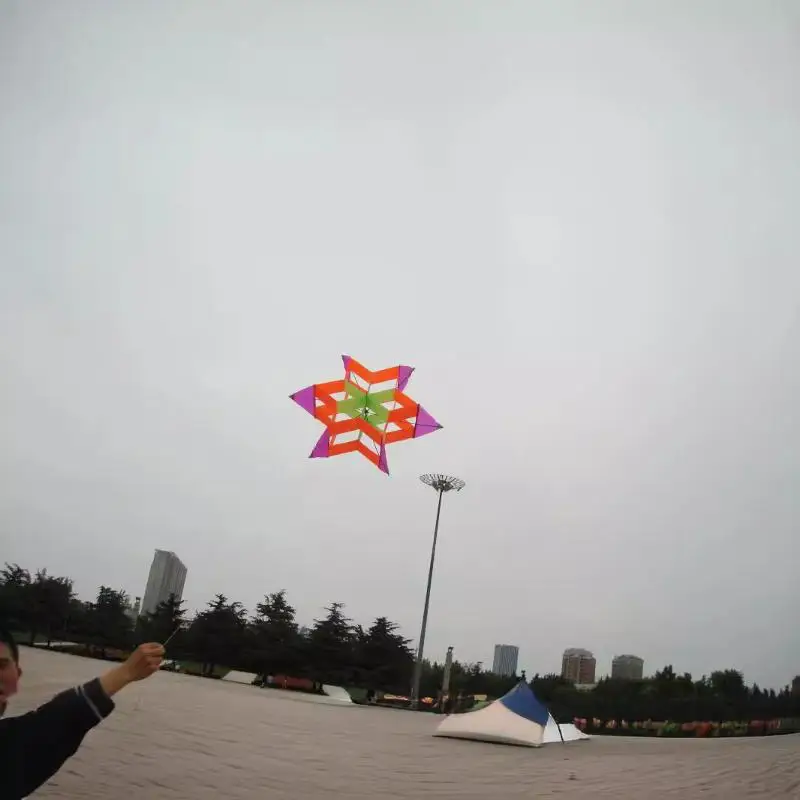 1 Piece Outdoor Toy For Picnic Beach Park Travel New Style 3D Flower Kite For Kids Adults Easy To Fly Plum Blossom Kites