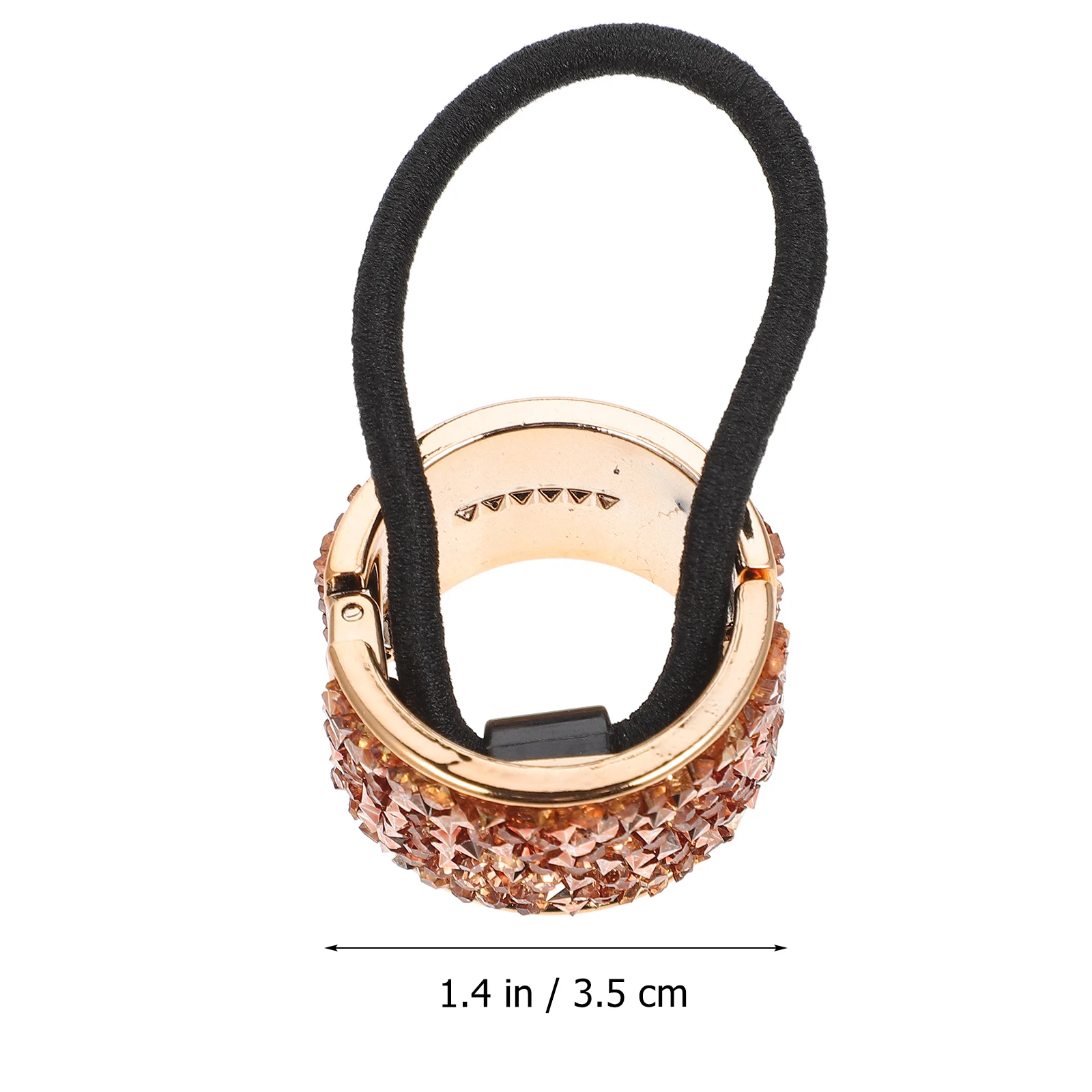 

4Pcs Ponytail Buckle Hair Cuff Rings Elastic Bling Rhinestone Metal Accessories Women Hairstyle Daily Weddings Parties