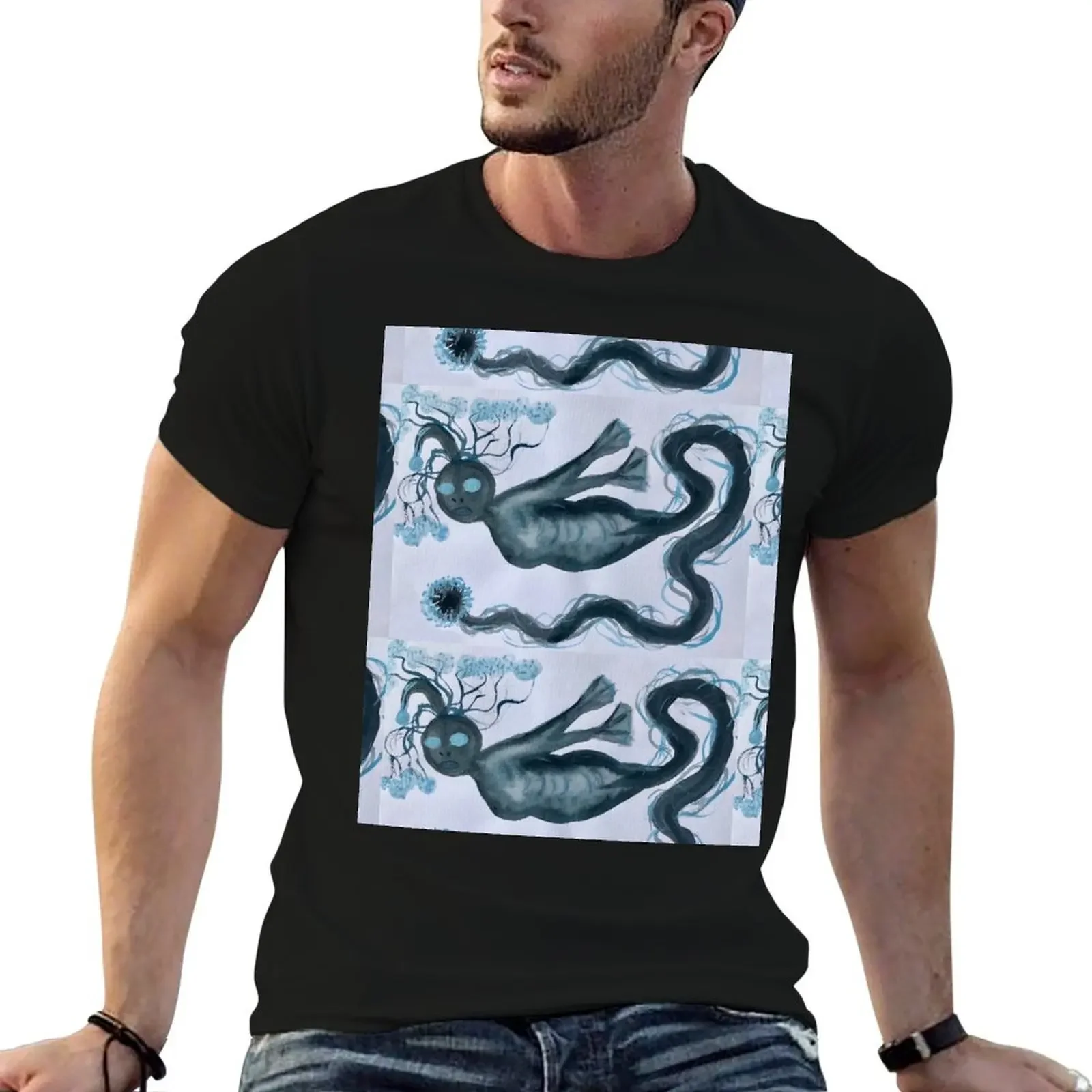 

Demon Mermaid T-Shirt tops Blouse blanks mens workout shirts