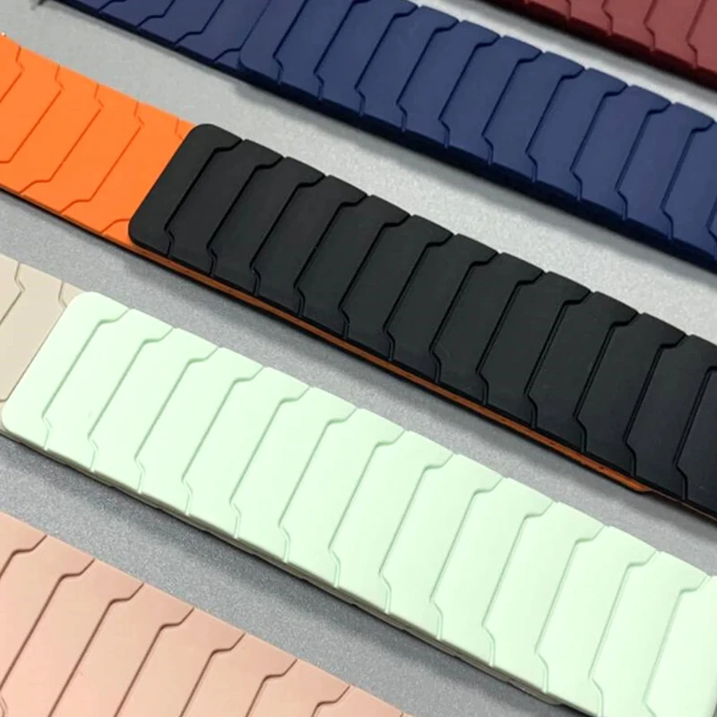 

Магнитный ремешок для Samsung Galaxy Watch 8, 44 мм, 40 мм, силиконовый ремешок-петля, сменный браслет для Watch8 Classic, 46 мм, аксессуары