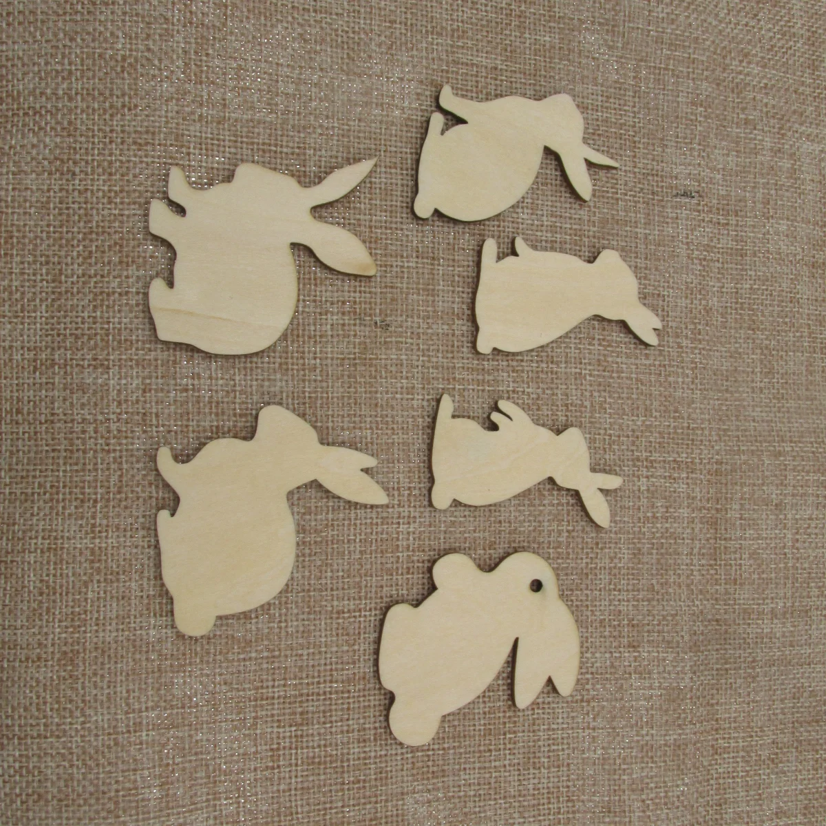 

10pcs 1.95inch Unfinished Blank Wood Cutout Wooden Easter Bunny Rabbit Shaped Wooden Easter Diy Wooden Craft for Easter Spring