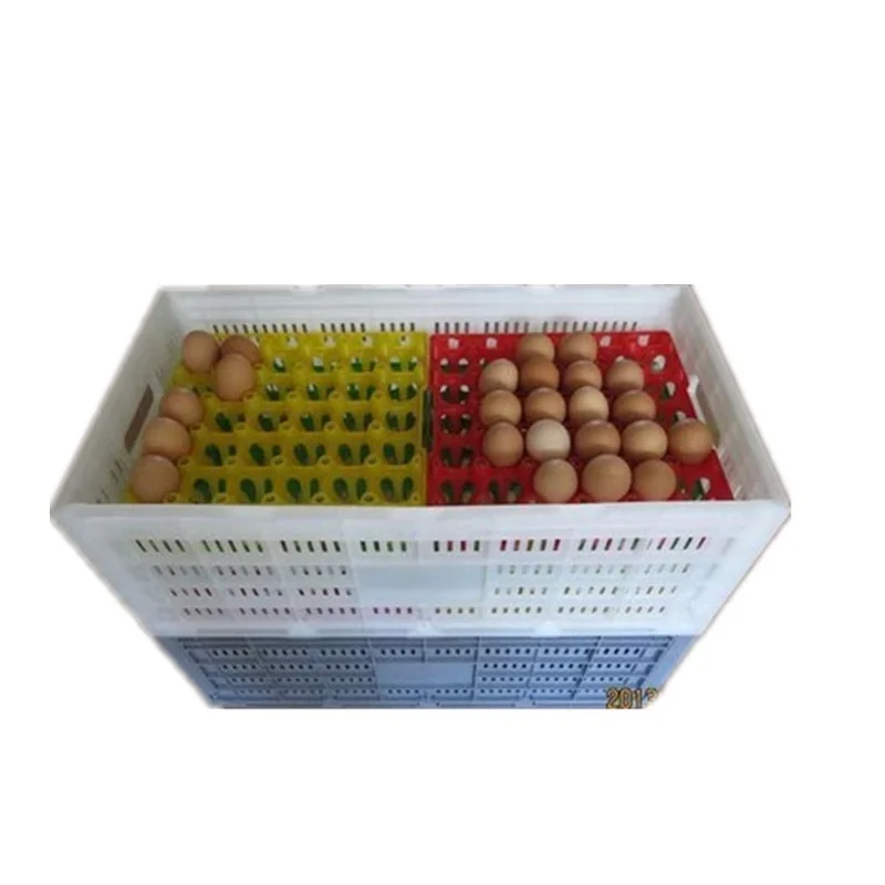 

plastic square chicken egg tray basket foldable egg transportation crate