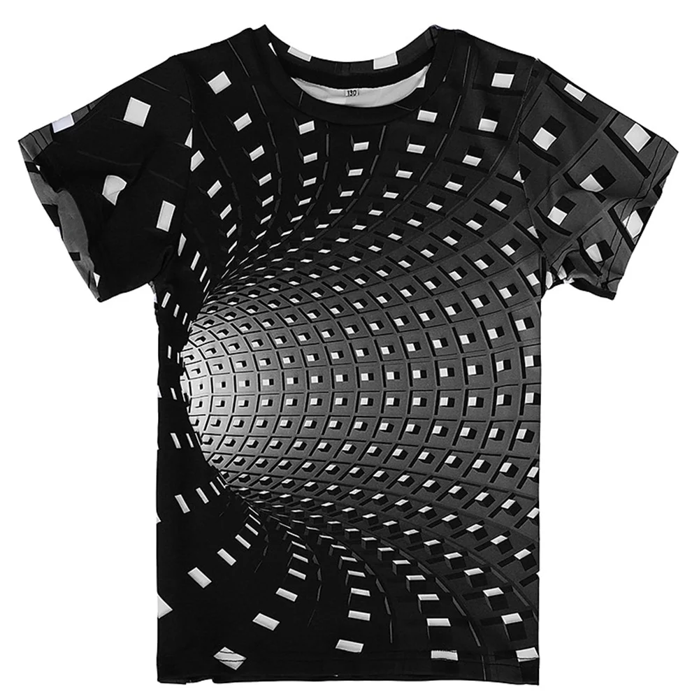 2025 Retro Abstract 3d Printed T Shirt Kids Children Birthday Tshirts Baby Clothes Boys Girls Casual T-Shirts Top Tee