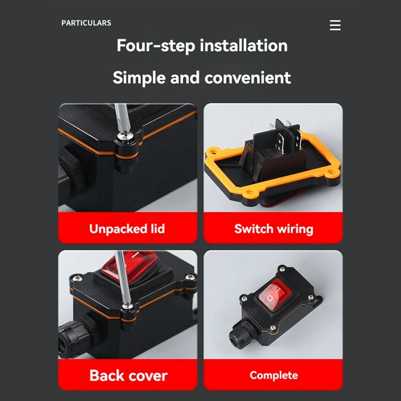 Best-IP68 Waterproof Boat Rocker Switch 220V Waterproof Switch With LED Light Power Button On/OFF