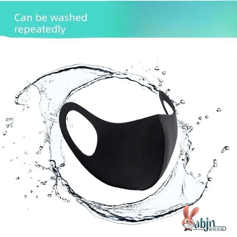 

3D-стереомаска из тонкого хлопка для мужчин и женщин, моющаяся, с высокой эстетической ценностью, осенне-зимняя, черная, из чистого хлопкового материала