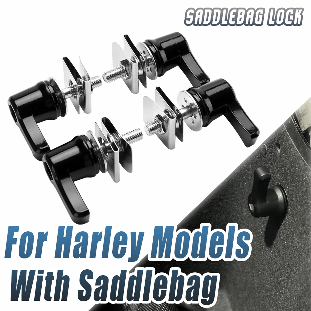 

Motorcycle Sliver Saddlebag Lever Lock Bolts Nuts Mounting Kit For Harley Touring Road Street Glide Electra 1992-2023