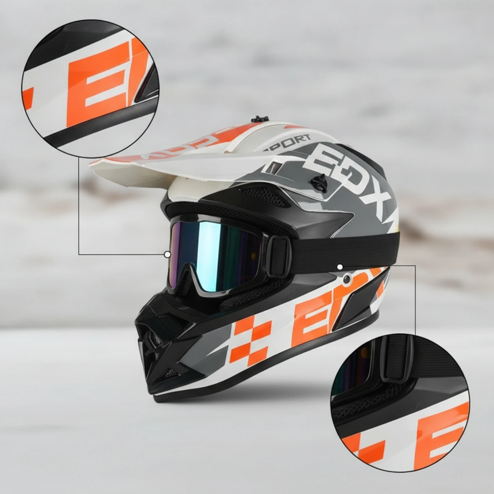 Set Casco Integrale per Moto c - Off Road Motocross Helmet Goggles Set recensione e prezzo