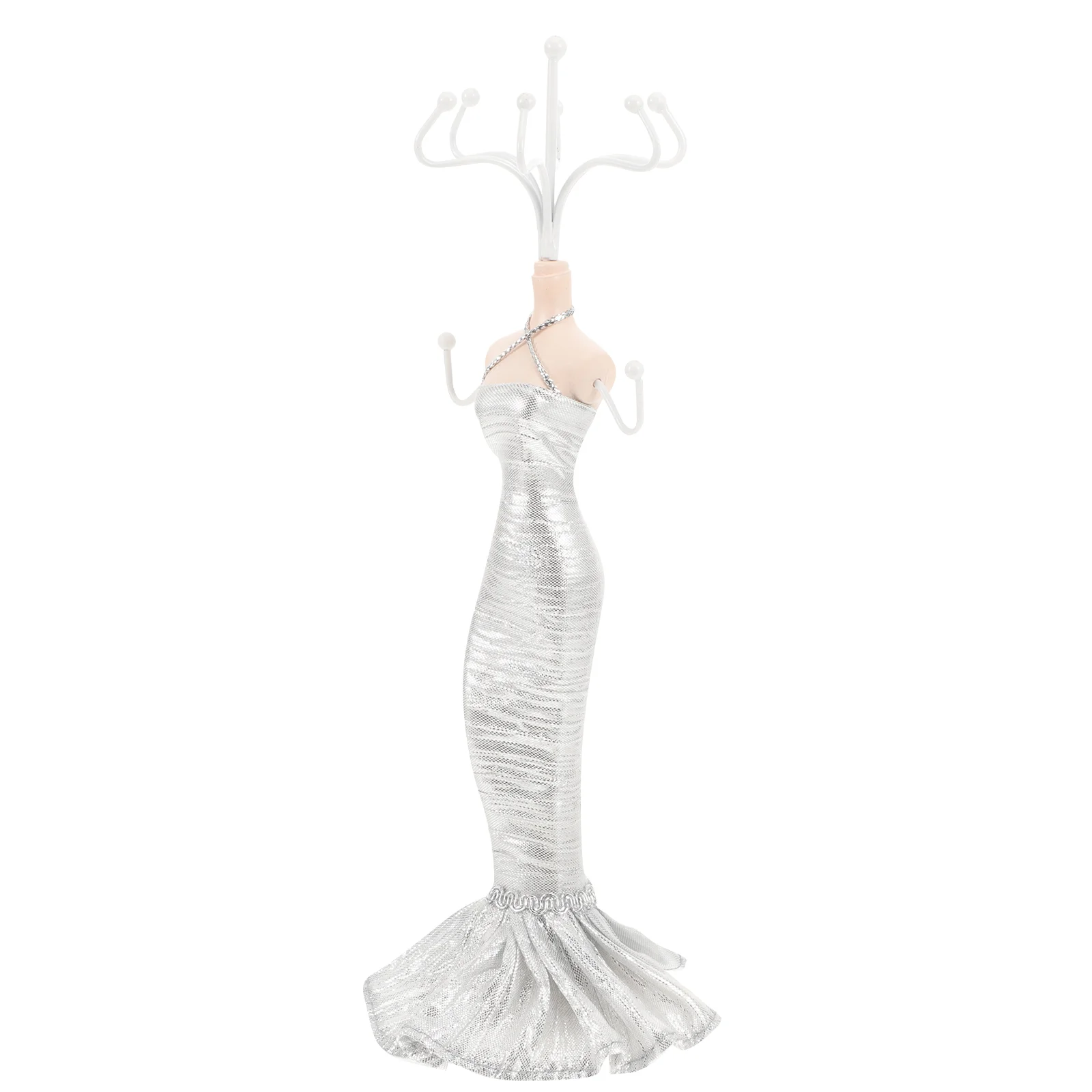 

Mannequin Jewelry Stand Earring Holder Rack Rotatable Earrings Display Storage Shelves Creative Organizer