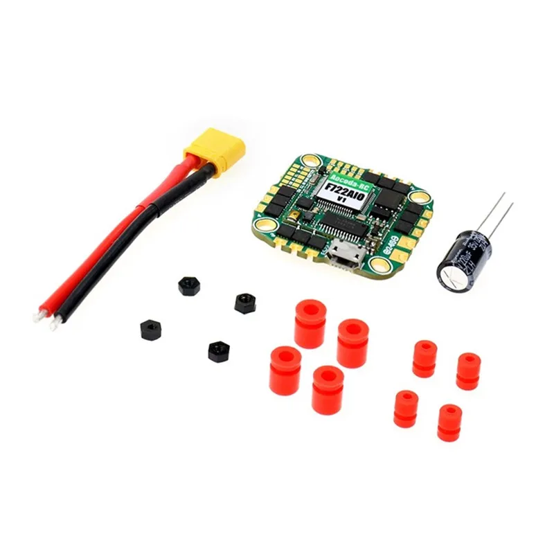 

Aoocda-RC F722 40A AIO Flight Controller Built-in 40A BLS ESC MPU6500/Barometer/Blackbox/OSD 25.5X25.5MM