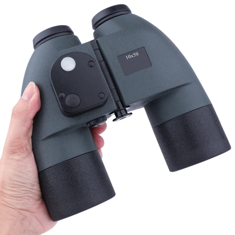 10x50 Binocular Compass Telescope Navigation Coordinate Ranging Portable Travel Mountaineering Outdoor Viewing Telescope