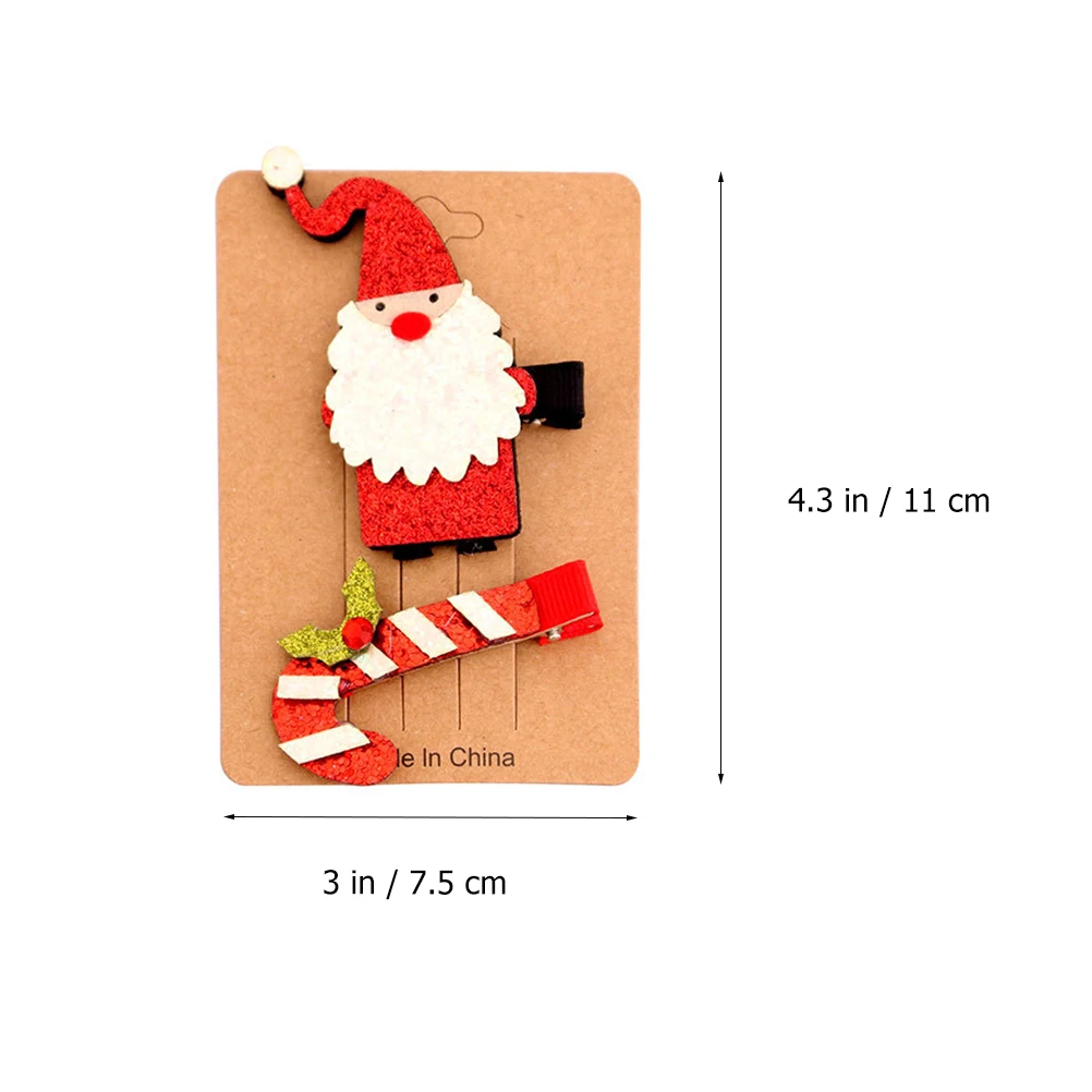 

Christmas Hairpins Set Cartoon Hair Clips Girls Festival Hairpin Shiny Xmas Barrette Adorable Headdress Lovely Hair