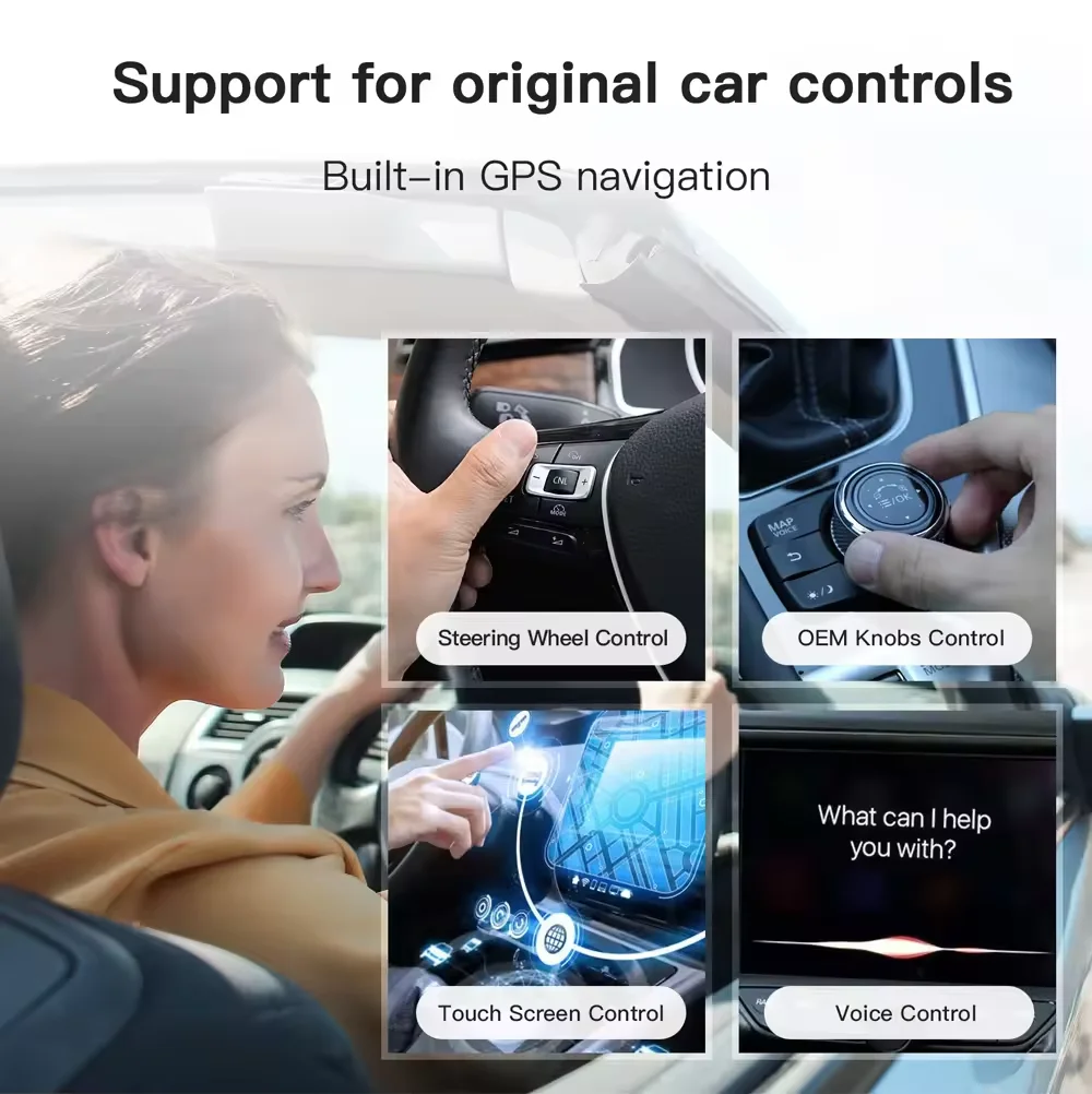 Adattatore Wireless AI Box CarPlay e Android Auto con GPS Integrato, Modulo 4G, Ingresso Type-C per Conversione Universale Auto, Android 13