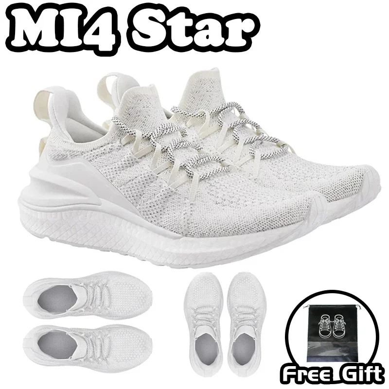 

Miflame Mijia Sneakers 4 Upgrade Version 2022 New Men Fashion Breathable Shock-absorbing Sports Flying Woven Male Running Shoes