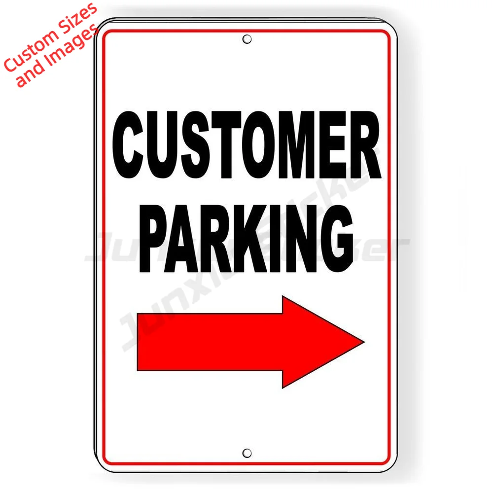 Customer Parking Arrow Right Vinyl Decal For Gate Waterproof UV Resistant For Indoor And Outdoor Use Sticker Traffic Notice