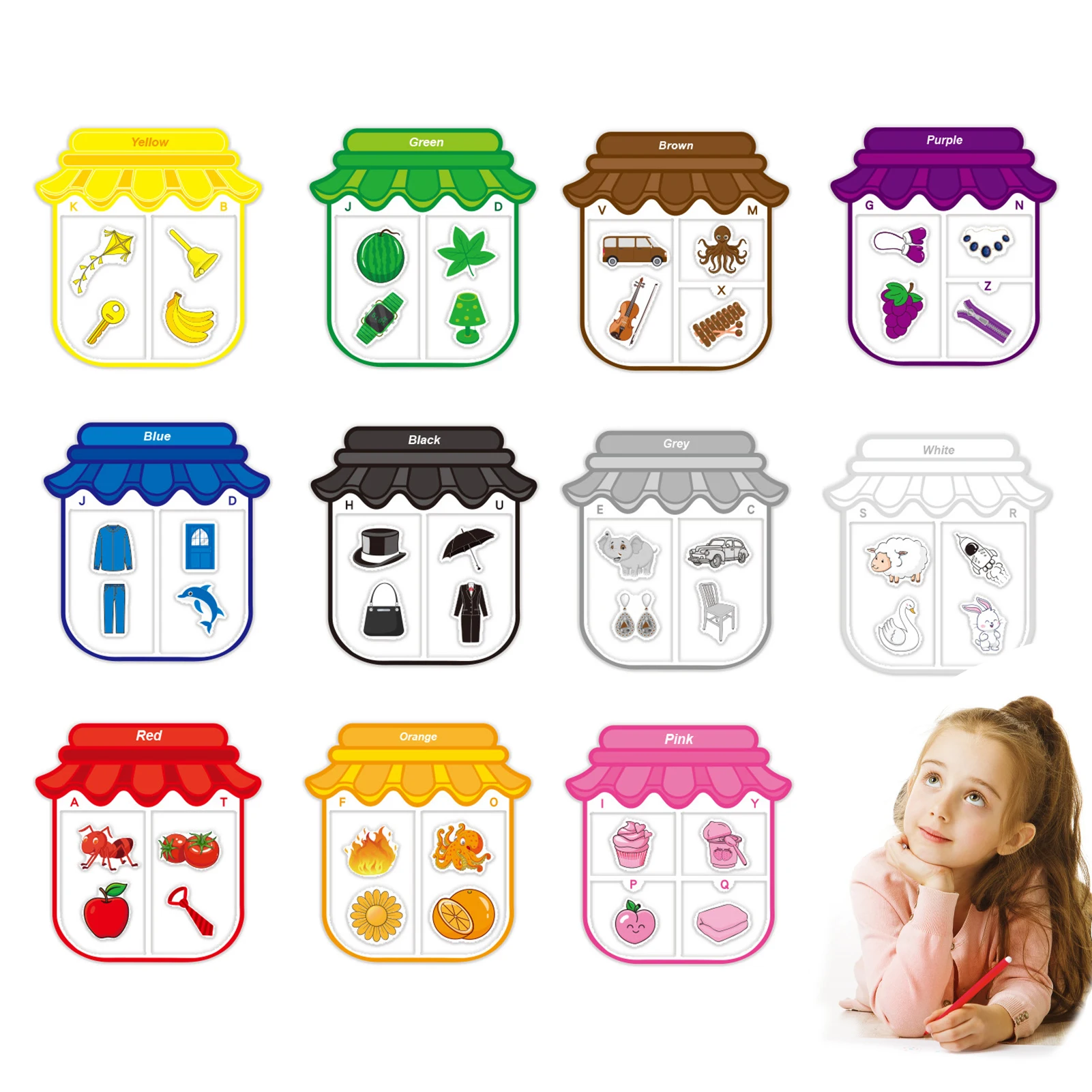 Fridge Magnets for Toddlers Magnetic Color Sorting Set for Toddlers Kids Creative Learning