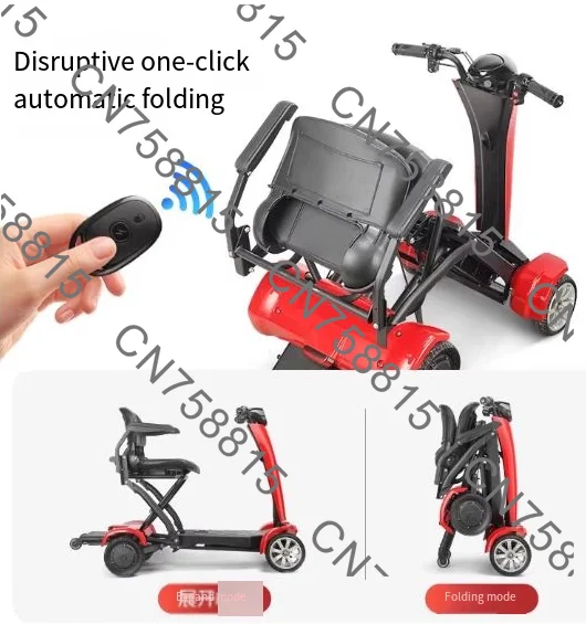 

auto-folding, 15 mph 36 volts, electric scooter, city bike，The elderly/disabled 4 wheels