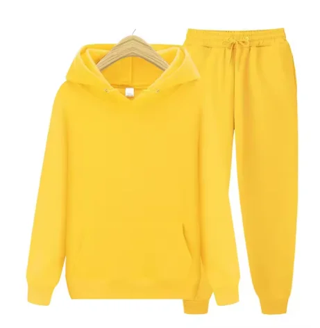 Sy-world Fashion Street Casual Tracksuits Tops Long Pants Set Winter Cotton Hip Hop Men Women Hooded Sweatshirt Sports Trousers