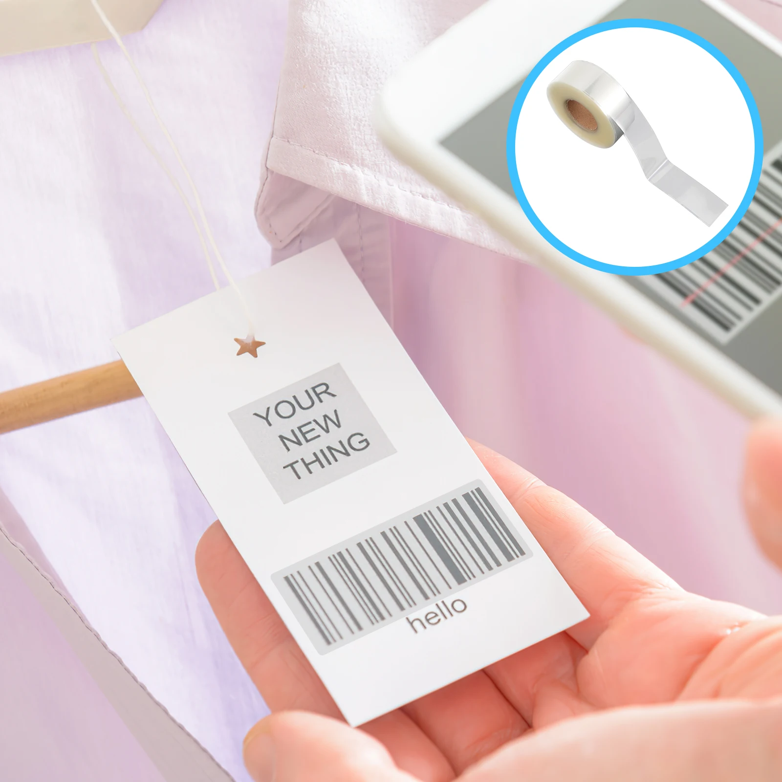 

500pcs Clear Label Protector Barcode Shield Waterproof Pvc Stickers For Library Books Office Home Transparent