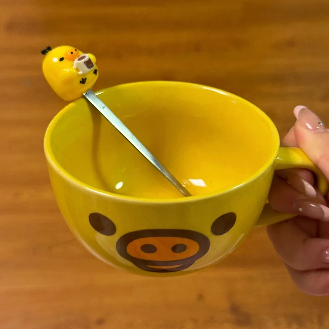 

Japanese san-x rilakkuma Kiiroitori stirrer stainless steel tableware coffee milk stirrer Teaspoons cartoon kawaii