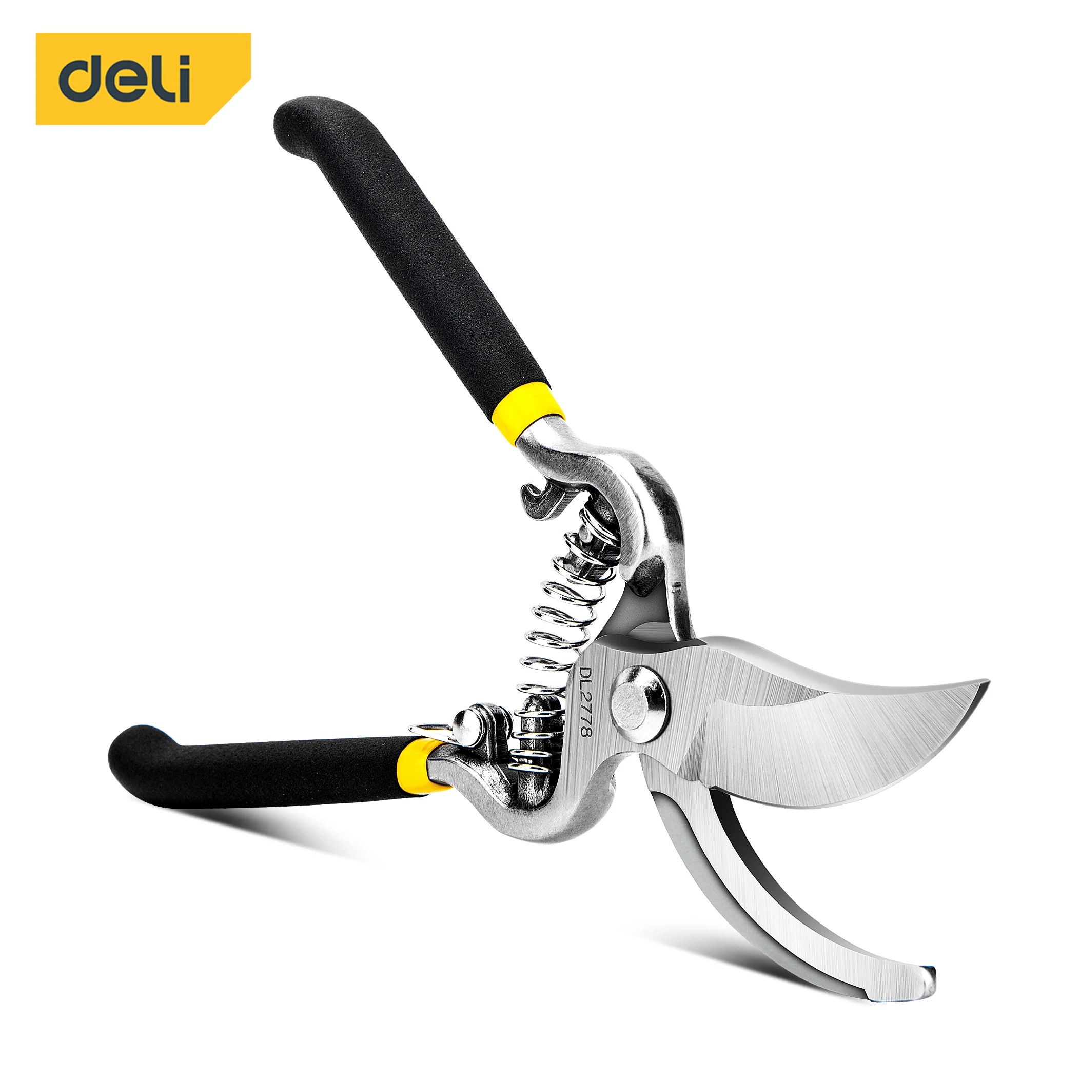 Deli 8in Heavy-Duty Pruning Shears,All-Metal Handle Design for Durable and Precise Cutting in Gardening and Landscaping Tasks