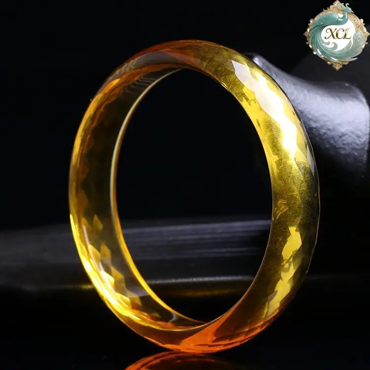 

Женский граненый браслет из натурального цитрина | Ювелирные изделия из драгоценных камней с процветанием и энергами богатства и богатства