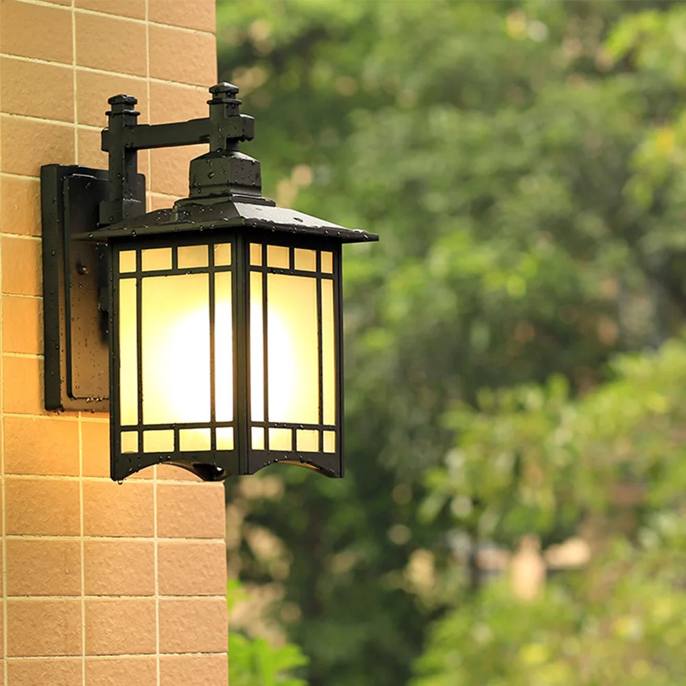 Retro Outdoor Waterproof E27 Wall Lamp Garden Gateway Sconce Courtyard Corridor Villa Bra Residential Balcony Lighting