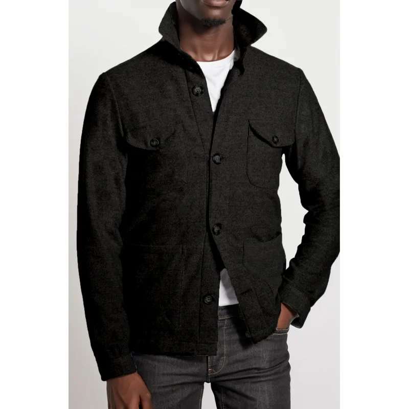 Spring/Autumn jacketTrendy Archaic and Simple British Jacket Men's Coat Spring and Autumn Multi-Pocket Design