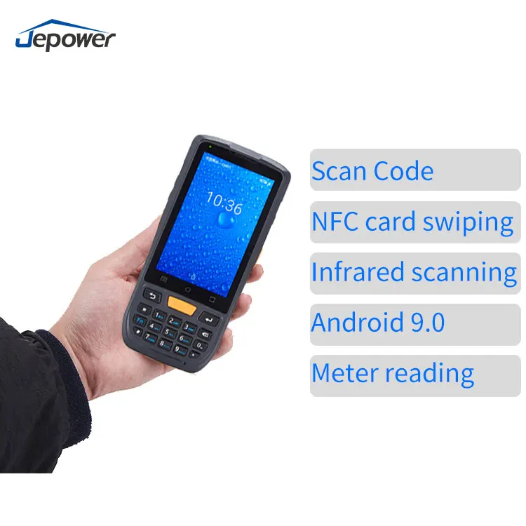 Handheld  Android Industrial PDA 1D 2D Barcode Scanner NFC Terminal 4 Inch Screen PDA Meter Reading Machine Terminal Stock