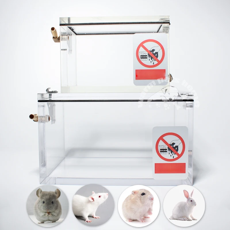 Animal Anesthesia Induction Chamber Organic Glass Cat Dog Mouse Pets Anesthesia Induction Box Veterinary Equipment