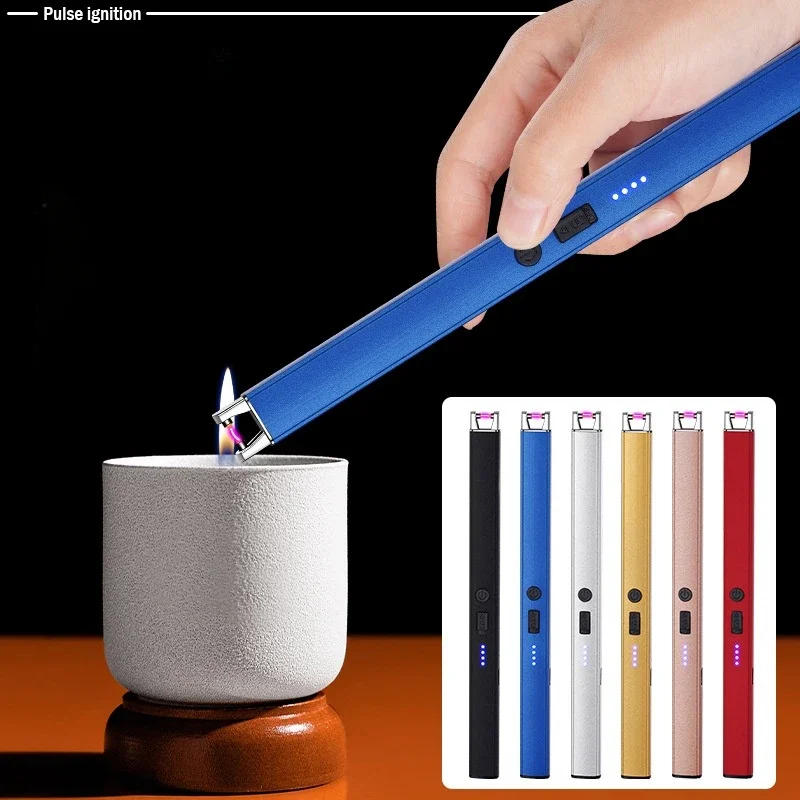 Type-C Rechargeable Arc Lighter Portable Windproof Flameless Plasma Pulse Ignition Gun for Candle Gas Stove Kitchen Safe Igniter