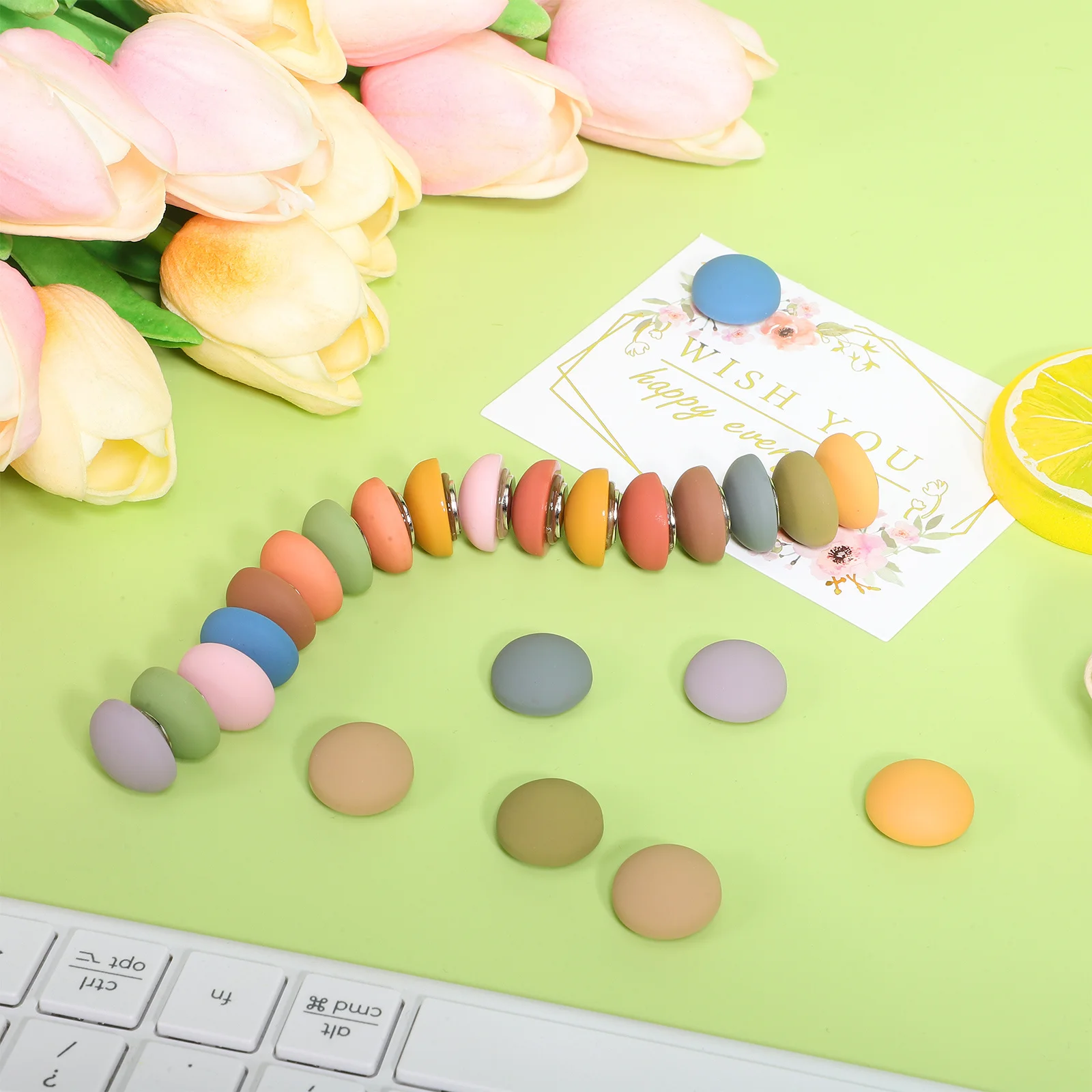 

24Pcs Magnetic Refrigerator Magnets Round Frosted Fridge Magnets for Photos Notes Decorative Metal Surfaces Holder