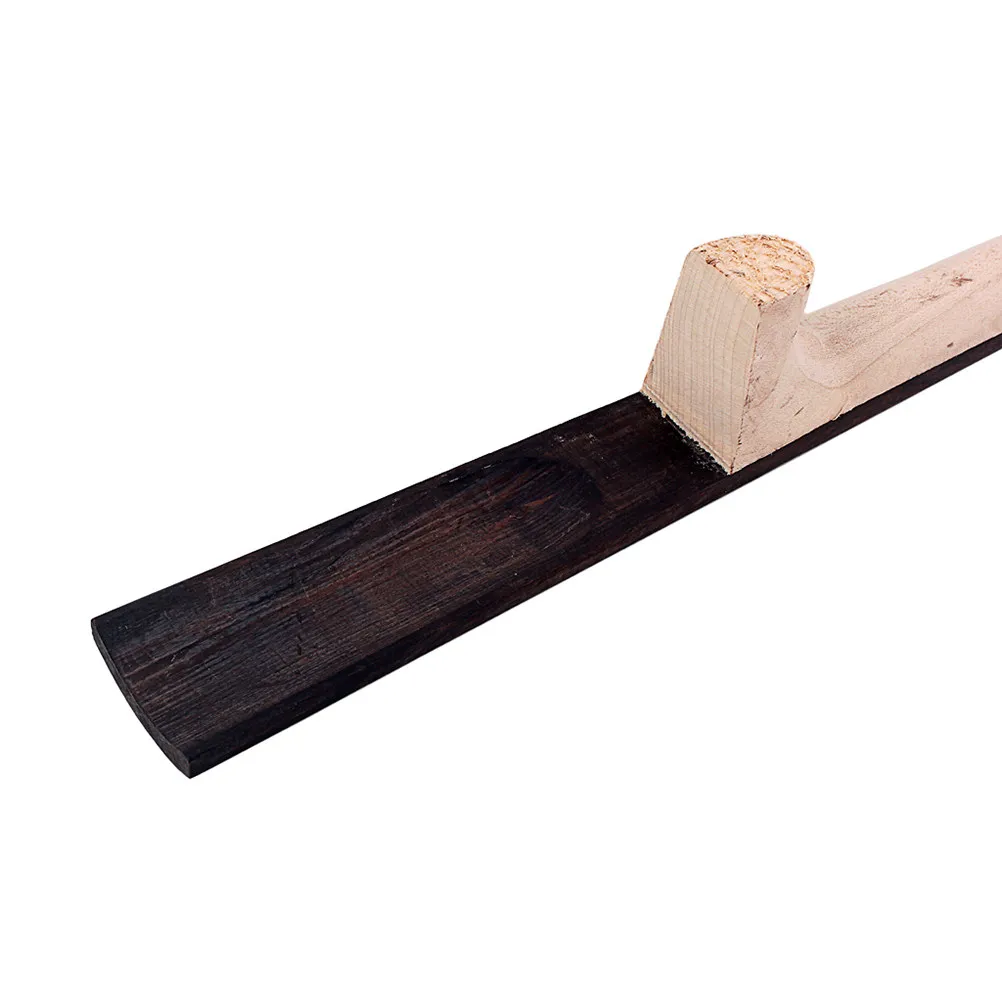 Unfinished Violin Neck Solid Maple Wood Ebony Fingerboard Hand Carved Scroll Strengthened Ebony Finger Plate Violin Builder Part