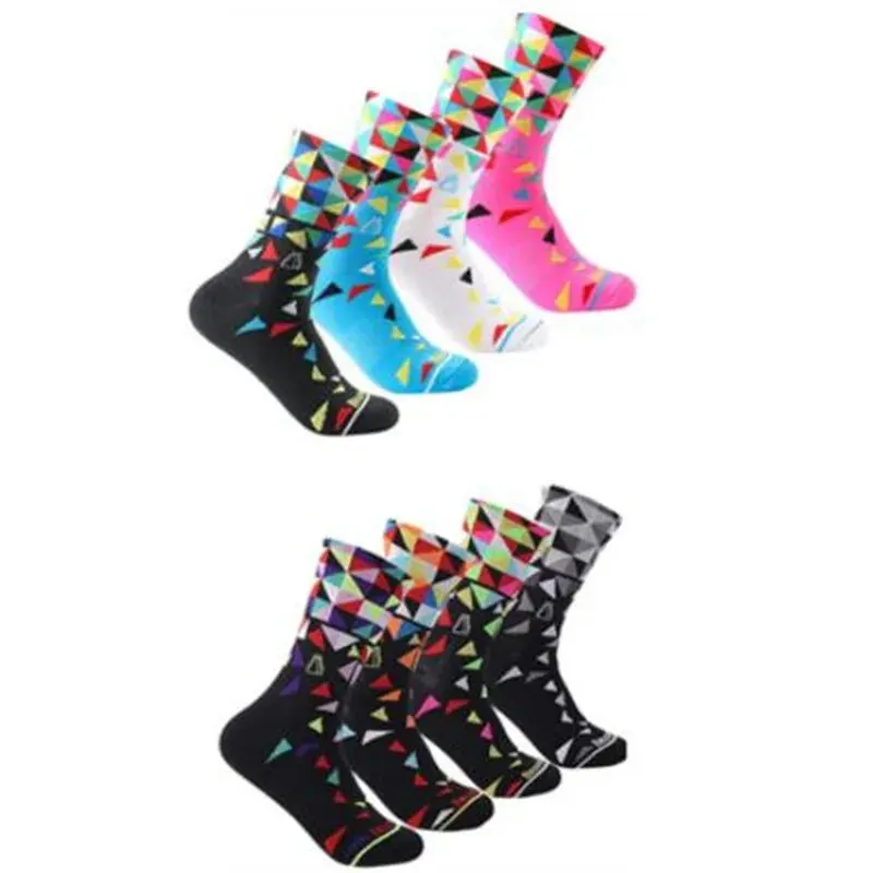 2022 Anti Slip Seamless Cycling Socks Integral Moulding High-tech Bike Socks Compression Bicycle Outdoor Running Sport Socks