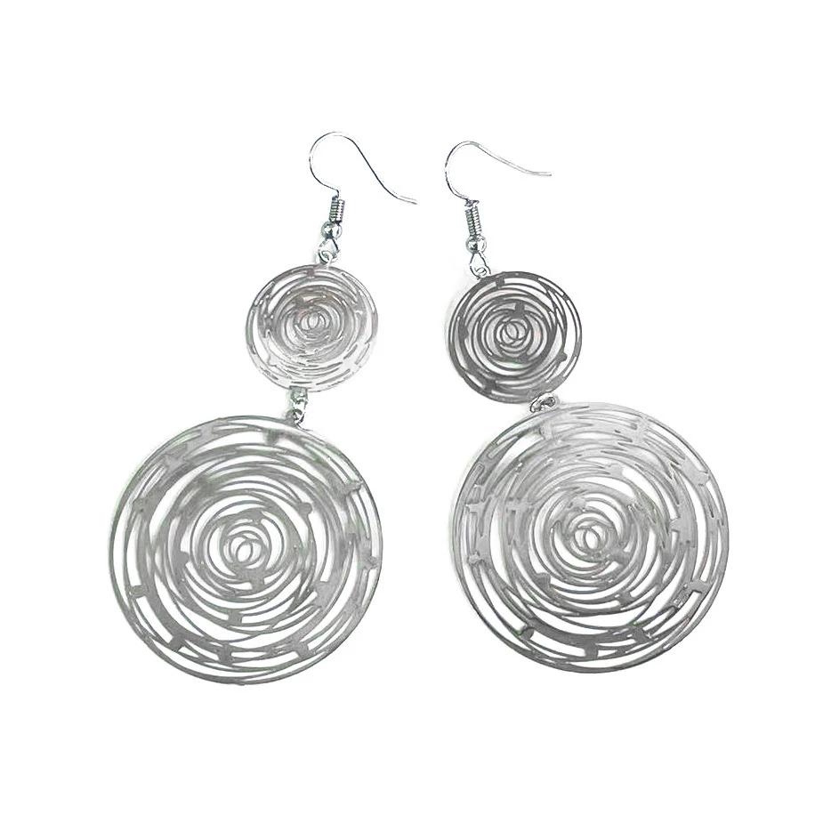 Grandes et petites boucles d\'oreilles en forme de Rose, Vortex, magnifiques ornements pour femmes, boucles d\'oreilles légères