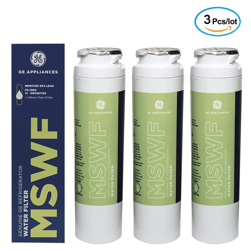 Replacement Refrigerator Water Filter for GE MSWF, Tier1 RWF1062, Aquafresh WF282, Arrowpure APF-1800,  (3 Pack)