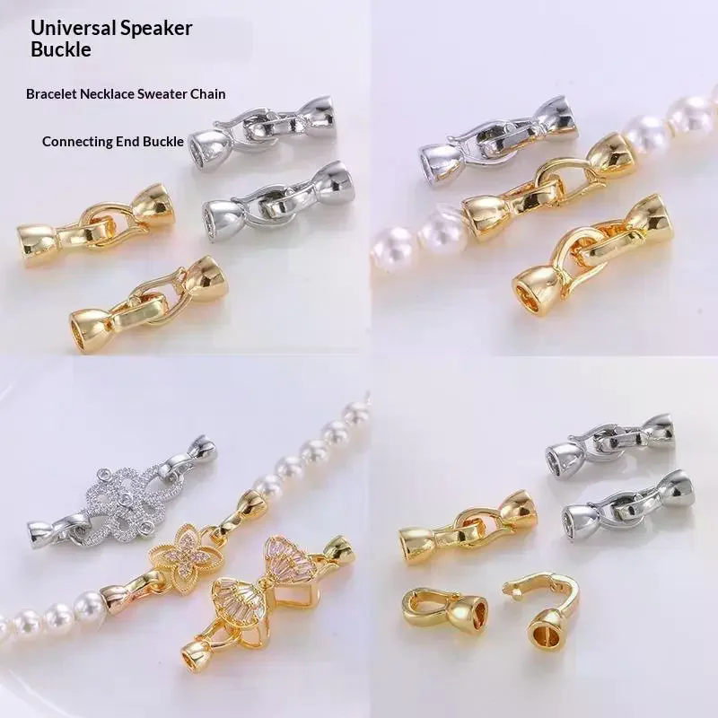 

2pcs DIY Jewelry Making 18K Gold Plated Pearl Necklace Connector Fastener Handmade Necklace Bracelet Accessories Supplies