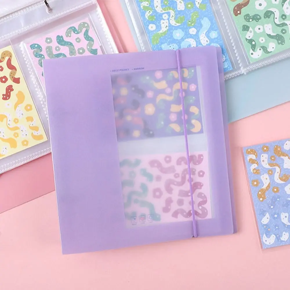 Candy Color Photo Storage Book 25 Sheets 100 Pockets Photocard Holder Refillable 2 Ring 3 Inch Photo Album Scrapbooking Material