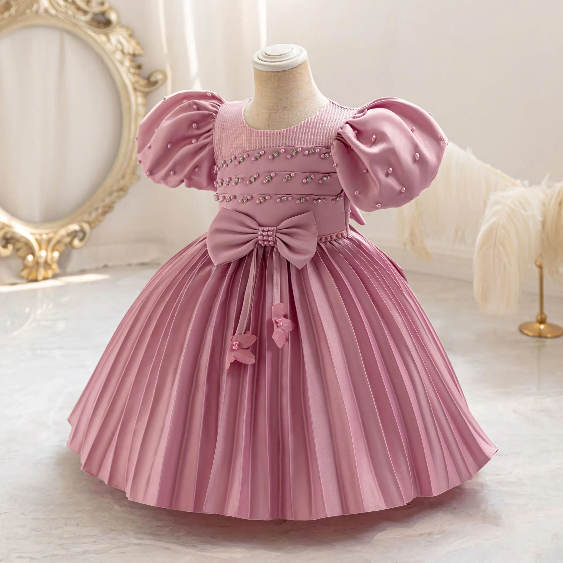 Baby Girl Festive Dress Children Party Dresses Kids' New Year Clothes Ceremony 3 to 10 Years