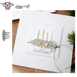Piggy Craft metal cutting dies cut die mold Christmas candle bow twigs Scrapbook paper craft knife mold blade punch stencils