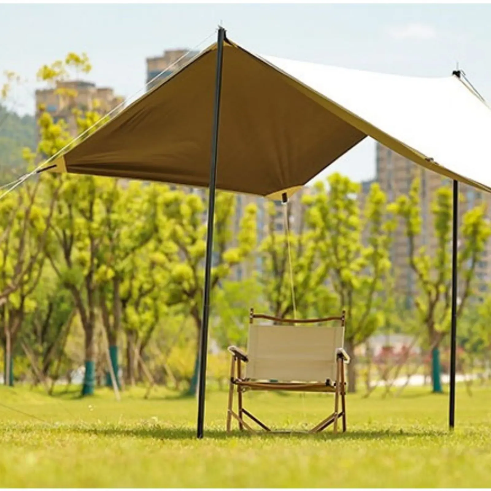 

2 Pieces Steel Shelter Support Rods Additional Long Steel Shelter Poles Tarp Poles Long-Lasting Camping Equipment Easy Assembly