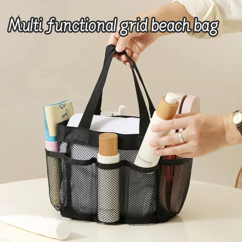 Tote Bag Beach - Portable Mesh Shower Caddy Tote Beach