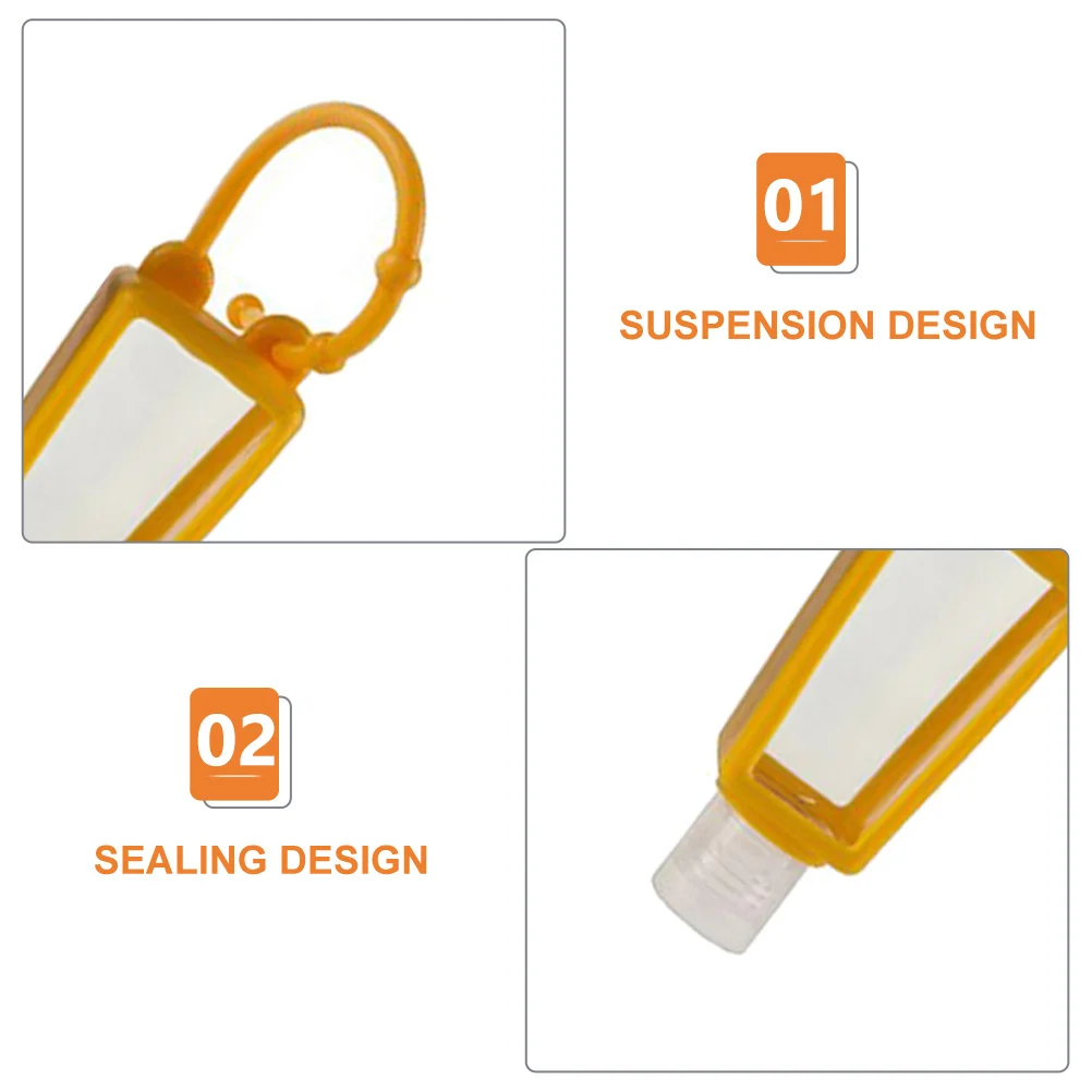 10 مجموعات من زجاجات اليد المصنوعة من السيليكون بحجم مناسب للسفر وزجاجة محلول منزلية وحاويات سائلة قابلة لإعادة الملء ومحمولة ومضادة للتسرب #6