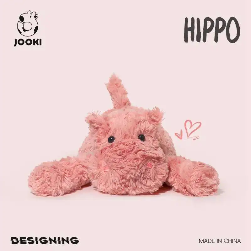 

Pink Hippo Stuffed Plush Toys Cute Hippopotamus Sleep Pillow Companion Home Decor Adorable Gift Doll Birthday for Kids Girls Boy