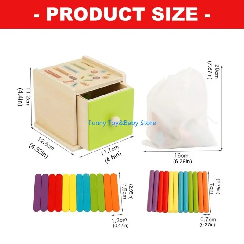 Scatola per monete in legno Giocattolo educativo per lo smistamento forme colore per lo sviluppo delle abilità motorie del