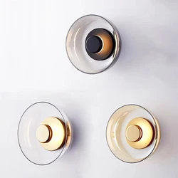 Nordic LED Glass Wall Sconces For Bedrooms Living Rooms Dining Rooms Fixtures Study Bedside Hotel Aisle Home Decorations Lustre