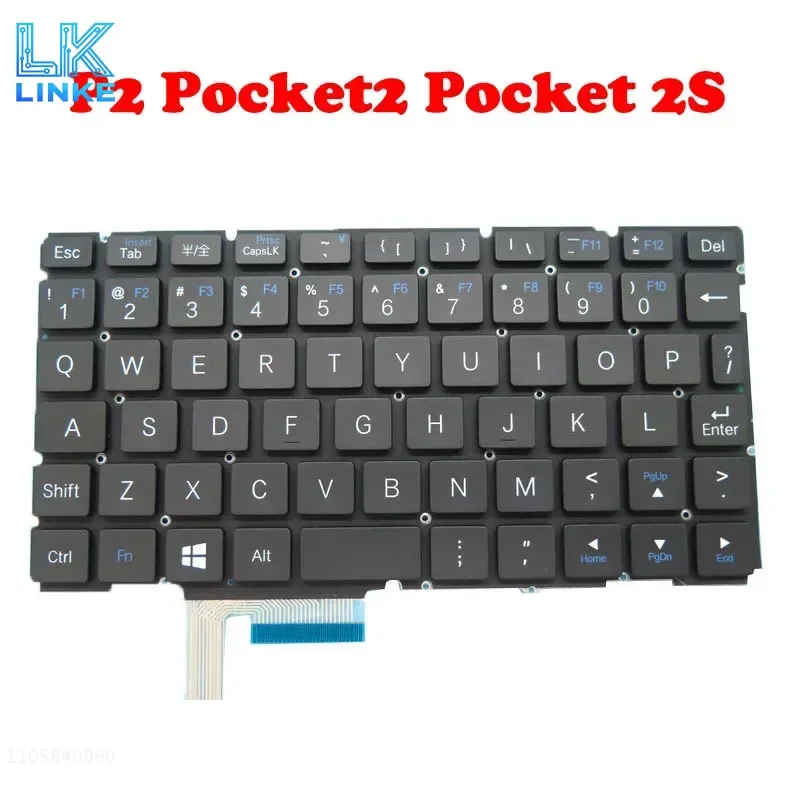 JY VER1/VER2 Laptop Mini UMPC Keyboard For GPD P2 POCKET 2 V1730KPCS1 V1730KPCS1-US-00R000 / V1730KPAS1 English NO Frame New